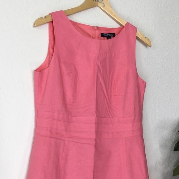 Chadwick’s of Boston Pink Linen Dress - Picture 2 of 7